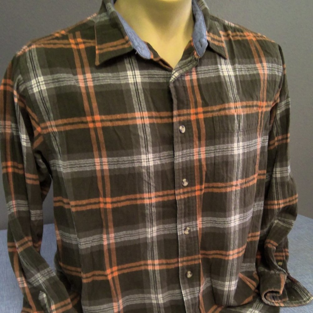 Vintage RK Brand Flannel Work Shirt Long Sleeve XL